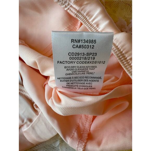 For Love & Lemons NWT Blossom Ombré Pink Yellow Lace Maxi Dress size Medium - Picture 12 of 16